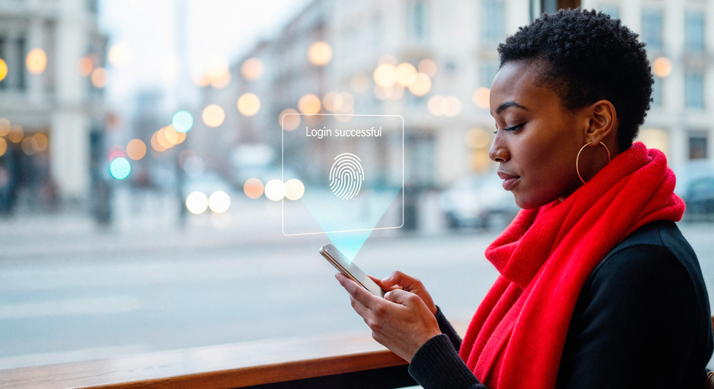 lady looking at her phone