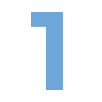 blue number 1
