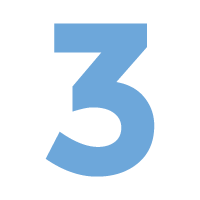 blue number 3