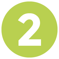 round green circle with number 2